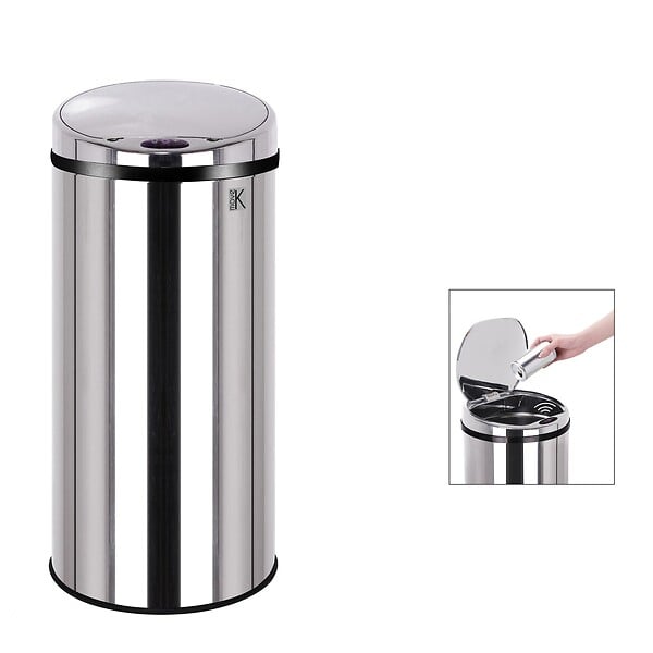 KITCHEN MOVE - Poubelle automatique inox ARTIC argent 30L - large