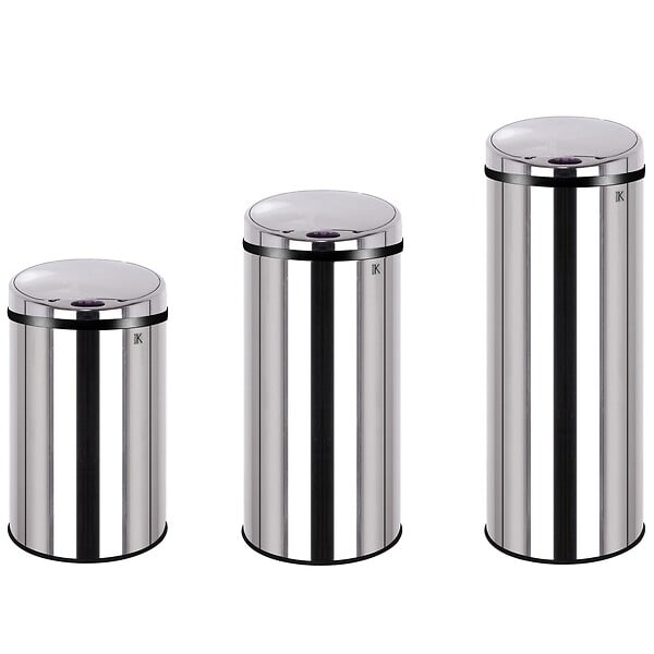 KITCHEN MOVE - Poubelle automatique inox ARTIC argent 30L - large