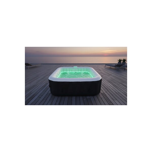 SUN SPA - Spa gonflable 4 places carré - Sunspa - Bandeau LED inclus - Dimensions : 155 x 155 cm - large