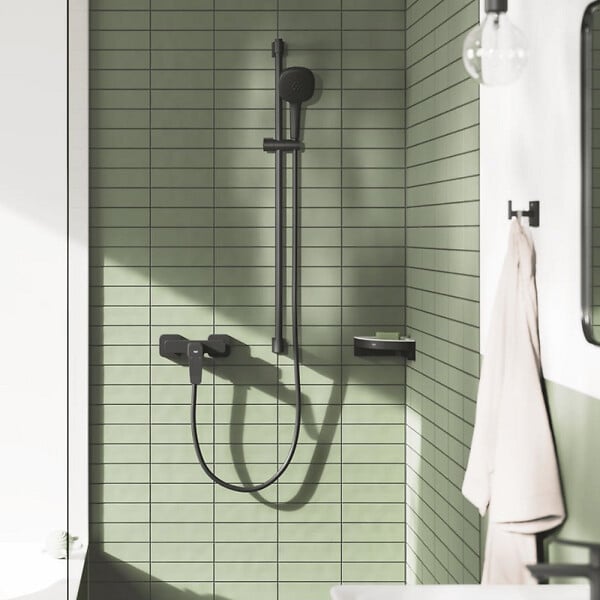 GROHE - Douchette 2 jets Vitalio Comfort 110 noir mat + Flexible 1750 mm - large