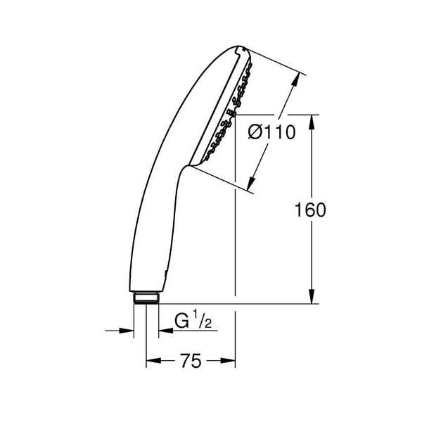 GROHE - Douchette 2 jets Vitalio Start 110 + Flexible1750 mm - large