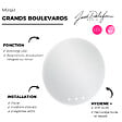 JACOB DELAFON - Miroir LED rond Grands Boulevards 3 trous - vignette