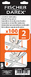 FISCHER DAREX - Lot de 100 croisillons récupérables - Carrelage - 2,0 mm - vignette