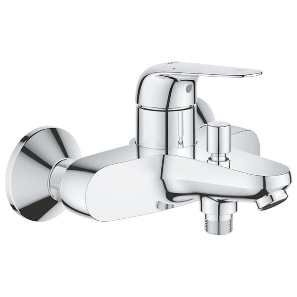 GROHE - Pack mitigeur mécanique Swift + Douchette 1 jet Get Stick + Flexible1750 mm et support - large