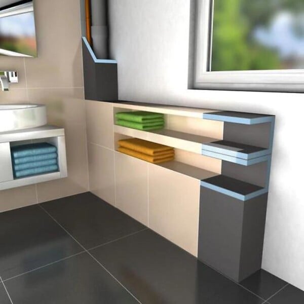 WEDI - Coffre d'habillage Mensolo L 260 x 20 x 20 + colle 320 - large