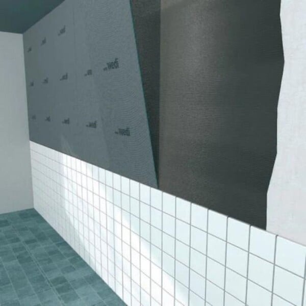 WEDI - Pack 3 panneaux de construction 125 x 60 x 0,6 cm + colle polymere étanchéité 610 + bande d'armature collante - large