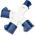 PROTEC - Adaptateur femelle 3xCEE17 / mâle CEE17 - Protec - vignette