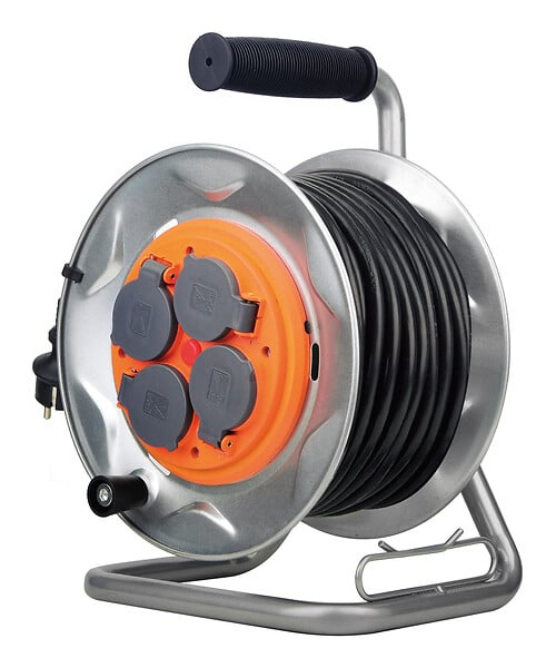 ZENITECH - Enrouleur de chantier IP44 25m - 4 prises 16A - 3G2,5mm² - Zenitech - large