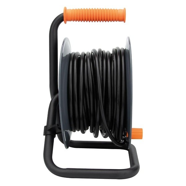 ZENITECH - Enrouleur H05VV-F 4 prises 3G1mm² 25m + coupe-circuit + support - Zenitech - large