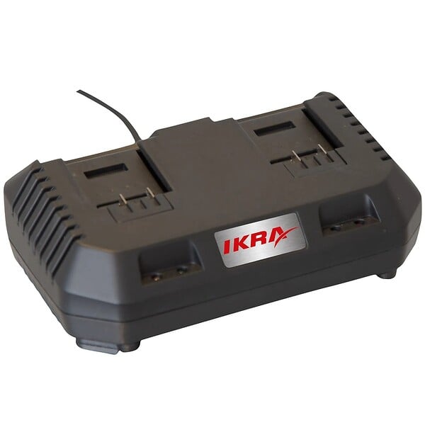 IKRA - Tronçonneuse sans fil 40V - Guide OREGON 35,5 cm - 2 batteries lithium 2.0Ah - Chargeur Double - Tendeur de chaine rapide IKRA - large