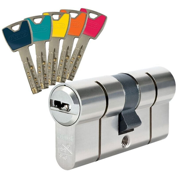 ABUS - Cylindre double entrée ABUS P12RPS nickelé mat Pre-Snap 5 Clés Abus - large