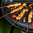 SOMAGIC - Plancha demi-lune en fonte émaillée pour barbecue Kettle - vignette
