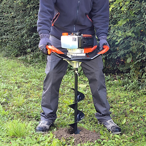 GT GARDEN - Tarière thermique 52 cm3, 3 CV + mèche 40 mm - large
