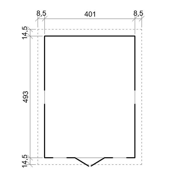 TIMBELA - TIMBELA M333+M333G Abri de jardin en bois H246x418x522 cm/20 m² - AVEC LES PLANCHERS IMPRÉGNÉ - large