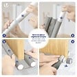 VOUNOT - Lot de 4 Boudins de Porte Isolants coupe froid Découpables 96cm Gris - vignette