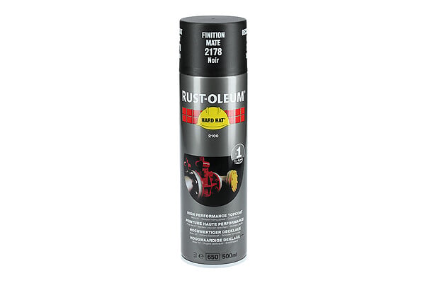 RUST-OLEUM - Couche de finition Hard Hat Ral-couleurs noir mat 500ml - RUST-OLEUM - 2178 - large