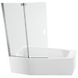JACOB DELAFON - Pack baignoire bain douche 170 x 90 Bastille vidage à gauche blanc mat + tablier en niche + pare-bain chromé - vignette
