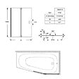 JACOB DELAFON - Pack baignoire bain douche 170 x 90 Bastille vidage à droite blanc brillant + tablier en niche + pare-bain noir - vignette