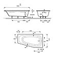JACOB DELAFON - Pack baignoire bain douche 170 x 90 Bastille vidage à droite blanc mat + tablier en niche - vignette