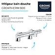 GROHE - Pack mitigeur thermostatique Grohtherm 800 avec colonnettes + Douchette 1 jet Vitalio Get Stick + Flexible 1750 mm - vignette