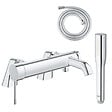 GROHE - Pack mitigeur mécanique Essence avec colonnettes + Douchette 1 jet Vitalio Get Stick + Flexible 1750 mm - vignette