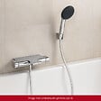 GROHE - Pack mitigeur bain douche thermostatique Grohtherm 2000 + Douchette 2 jets Start 110 + Flexible1750 mm et support - vignette