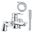 GROHE - Mitigeur mécanique Start Loop avec colonnettes + Douchette 1 jet Vitalio Get Stick + Flexible 1750 mm - vignette