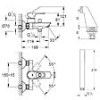 GROHE - Mitigeur mécanique Start Loop avec colonnettes + Douchette 1 jet Vitalio Get Stick + Flexible 1750 mm - vignette