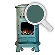 UNIVERSAL - Poêle à gaz Fonte véritable 3.4KW VERT Chauffage à gaz Effet feu de bois Provence UNIVERSAL - vignette