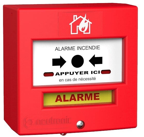 NEUTRONIC - Declencheur manuel Vert 2 contacts etanche IP 65 - NEUTRONIC - 4714V3C - large