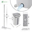 VOUNOT - Balai microfibre et Seau Essoreur avec 6 serpillères Réutilisables Balai Plat Double compartiment blanc - vignette