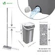 VOUNOT - Balai microfibre et Seau Essoreur avec 6 serpillères Réutilisables Balai Plat Double compartiment gris - vignette