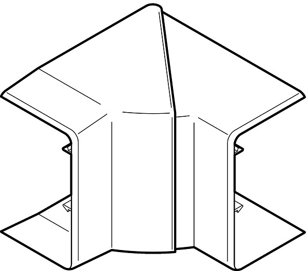 OBO BETTERMANN - Angle interieur CLIDI 90X55mm - REHAU - 6132953 - large
