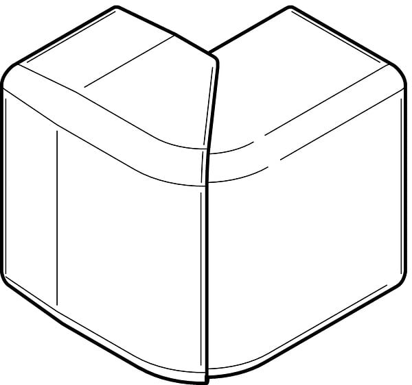 OBO BETTERMANN - Angle exterieur CLIDI 130X55mm - REHAU - 6132935 - large