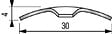 DINAC - Seuil plat à visser en laiton poli 30 x 930 mm - vignette