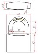 HERACLES - Cadenas laiton UNO 60mm sous blister - HERACLES - I-CAD60-BS - vignette