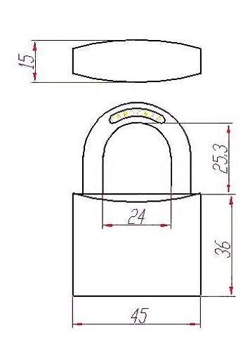 HERACLES - Cadenas laiton UNO 45mm sous blister - HERACLES - I-CAD45-BS - large