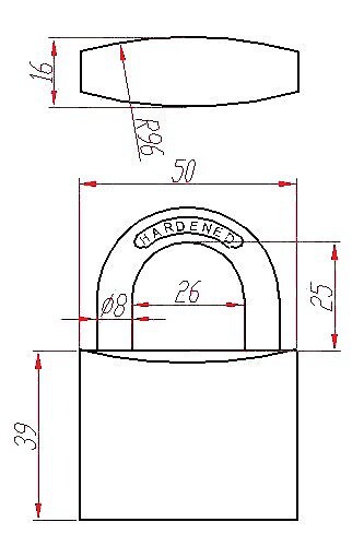 HERACLES - Cadenas laiton UNO 50mm sous blister - HERACLES - I-CAD50-BS - large