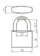 HERACLES - Cadenas laiton UNO 45mm - HERACLES - I-CAD45 - vignette