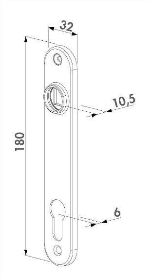 LOCINOX - Plaque de propreté entraxe 92mm aluminium argent - LOCINOX - P00010142-SILV - large