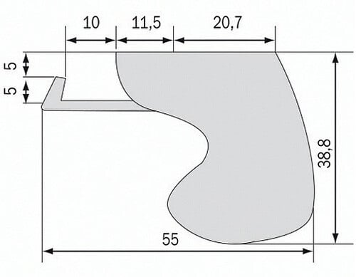LA CROISEE DS - FERMETURE SORGHO 130MM LAQ BLC RAL9010 - large
