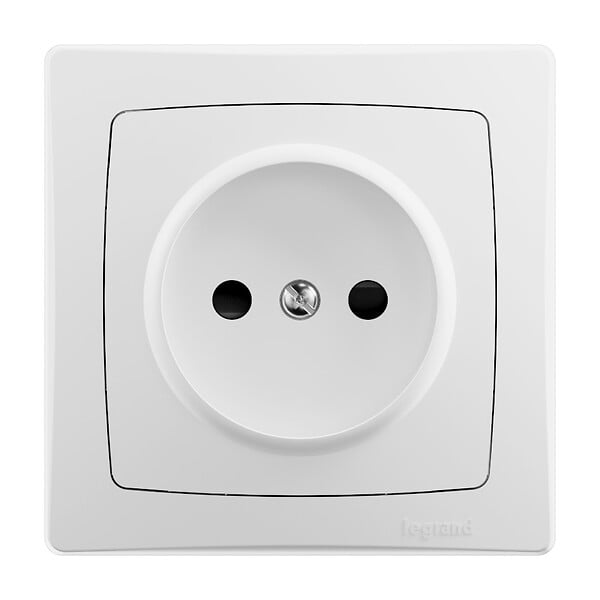 LEGRAND - Prise sans terre - Apparents - Saillie - Blanc - Bornes auto - large