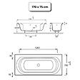 JACOB DELAFON - Pack baignoire droite 170 x 75 Elise + tablier en angle + vidage - vignette