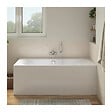 JACOB DELAFON - Pack baignoire 170 x 75 Elise + tablier angle + mitigeur bain douche mural Aimé chromé + pare bain chromé + vidage - vignette