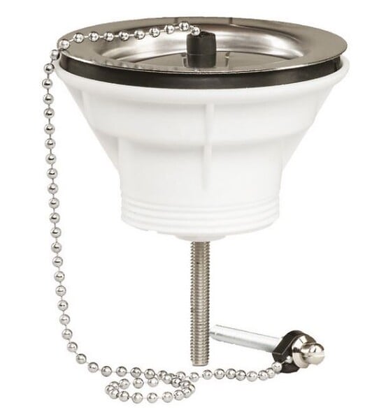 VALENTIN - Bonde d'évier PVC D60 55l/min avec bouchon-chaînette - VALENTIN - 00 701500 000 00 - large