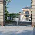 Portail droit noir 3,5x1,2m - vignette