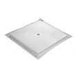 MARMOX - Receveur pierre naturelle ardoise claire U-Tile grille carrée centrée - vignette