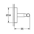 GROHE - Patère murale BAU COSMOPOLITAN GROHE 40461001 - Ø 54 mm - Chrome - vignette