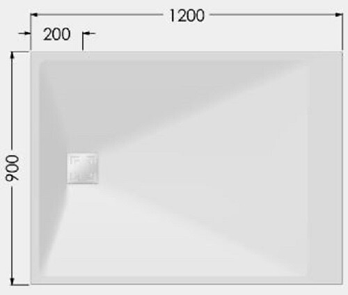 AKW - Receveur ONYX blanc 1600x700mm avec bonde - AKW - 12830WH-CH - large