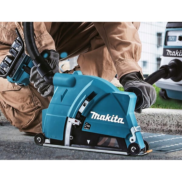 MAKITA - Carter de protection MAKITA 198440-5 pour rainurage avec raccord d'aspiration pour meuleuses Ø230mm - large